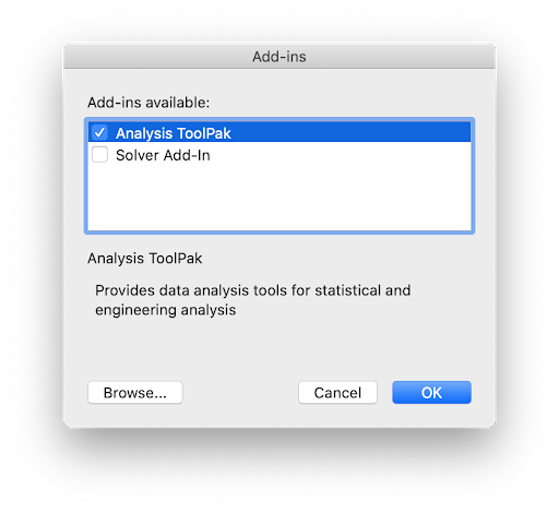 data analysis tool for mac excel 2011